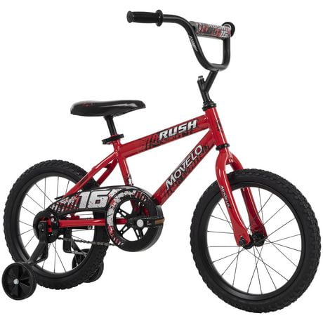 Movelo Rush 16-inch Bike for Boys, Red, Ages 4-6
