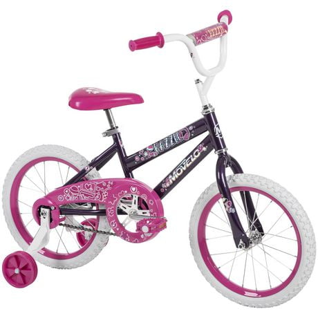 Movelo Razzle Vélo de 16 pouces pour filles, Rose / Violet Âges 4-6