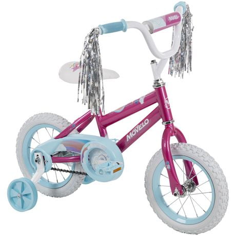 Movelo Razzle 12-inch Bike for Girls, Pink/Blue, Ages 3-5