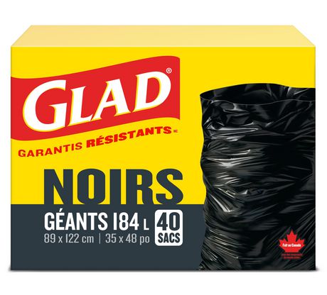 Glad Black Garbage Bags - Giant 184 