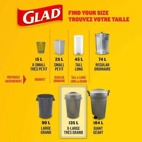 Glad Clear Garbage Bags - Extra Large 