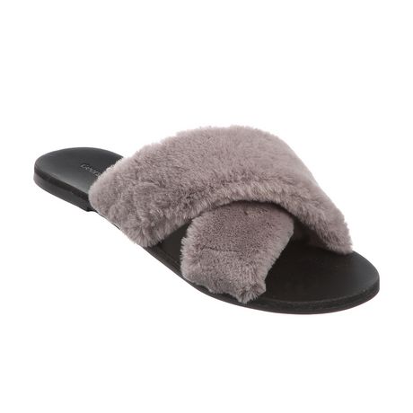 George Women's Posh Faux Fur Slides | Walmart Canada