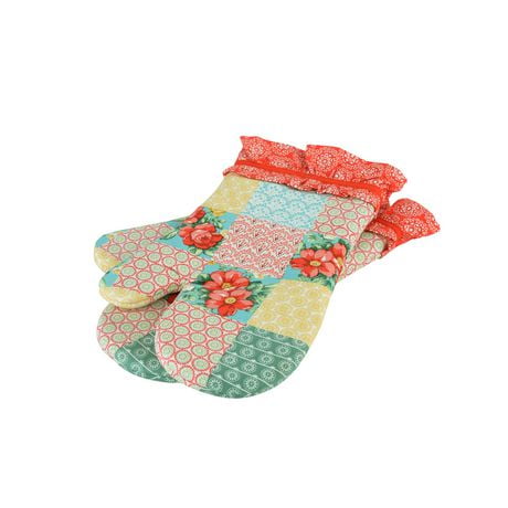 pioneer woman oven mitt set