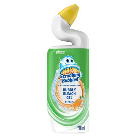 Scrubbing Bubbles® Toilet Bowl Cleaner with Bubbly Bleach Gel, Cleans, Whitens and Freshens, Citrus Scent, 710mL, 710mL, Citrus Scent