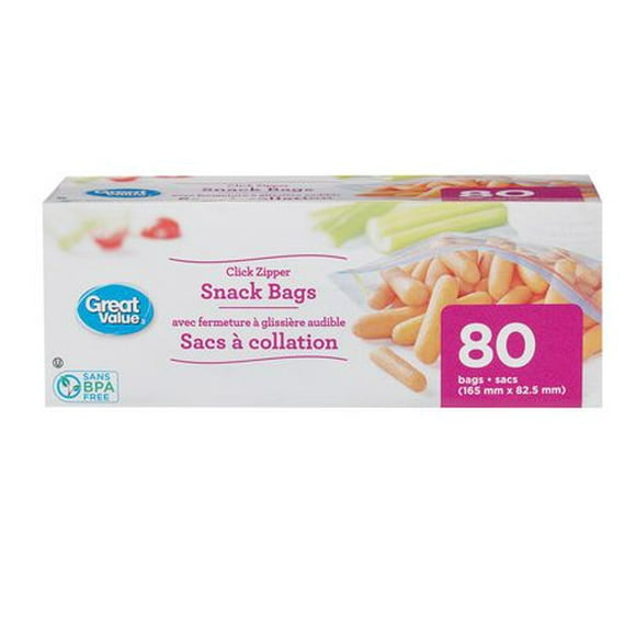 Great Value Snack Bags, 80 Bags