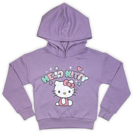 Hello Kitty Girls drop shoulder fleece hoodie