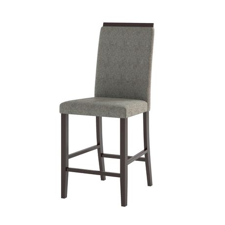 CorLiving Bistro Pewter Grey Fabric Counter Height Dining Chairs ...