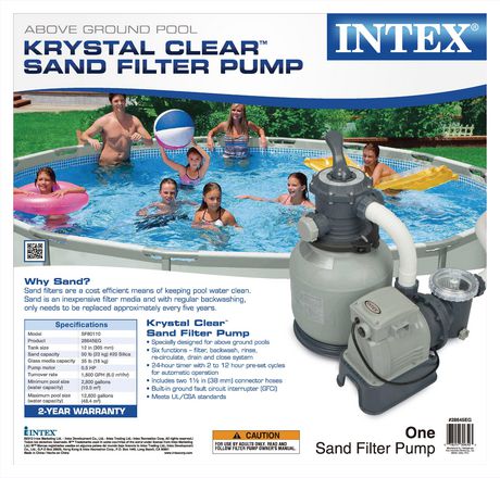 Intex Krystal Clear™ 2100 GPH Sand Filter Pump | Walmart Canada