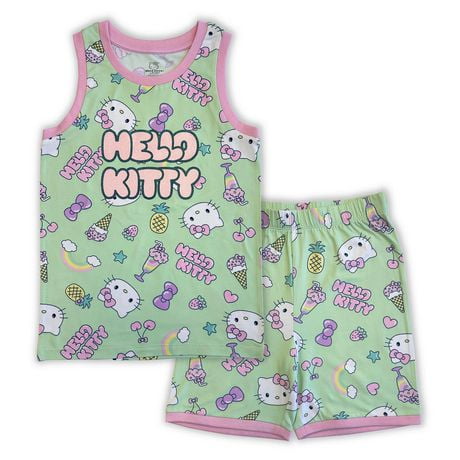 Hello Kitty Girls 2 pc tank and short set sleepwear set, Sizes XS to L