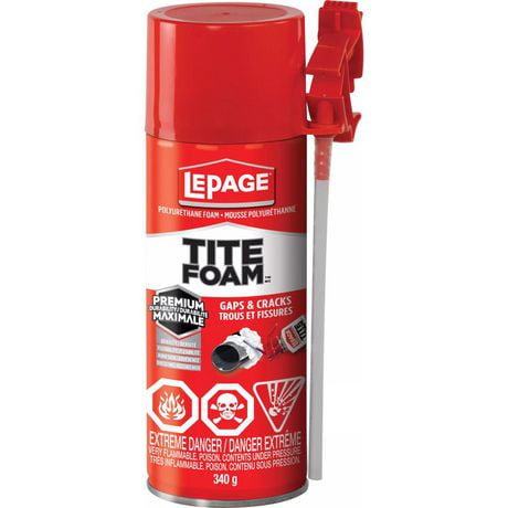 LePage Tite Foam Gaps & Cracks White Insulating Foam Sealant, 340 g, Can