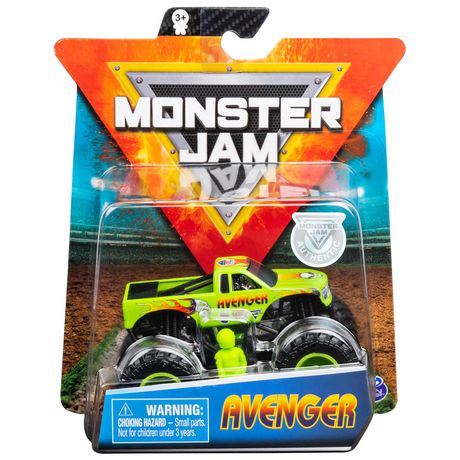 Monster Jam ダイキャスト Tour Pack Avenger 1/24 With War Wizard