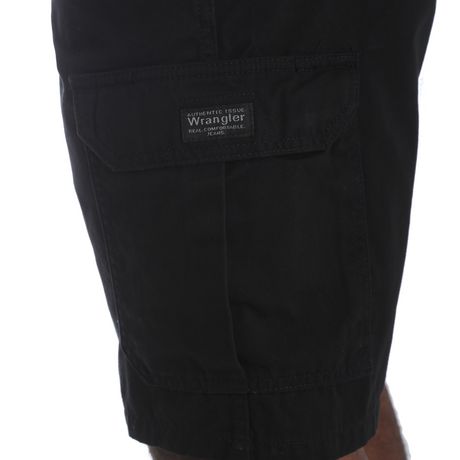 wrangler cargo shorts black