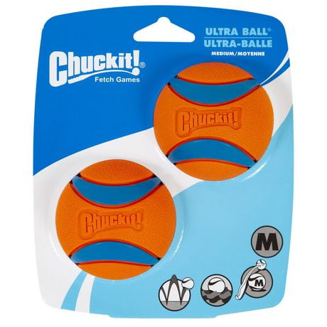Chuckit! Ultra Ball (jouet pour chien moyenne ; paquet de 2)