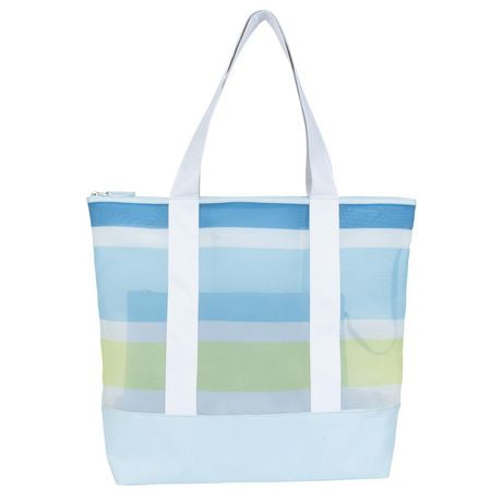Time And Tru Mesh Beach Bag Tote With Accessory Pouch - Solid, Tote and accessory pouch