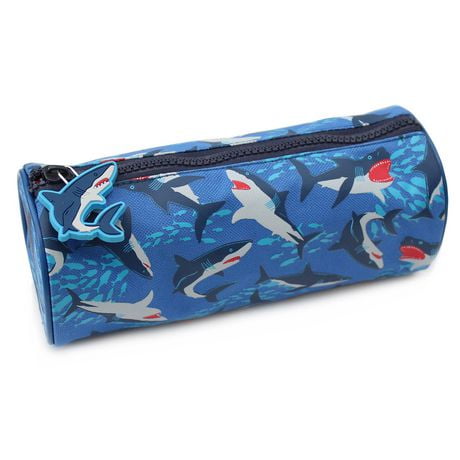 Pen+Gear Shark Barrel Pencil Pouch In Navy With Novelty Zipper Pull ...