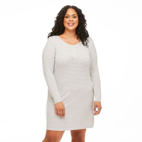 George Plus Women's Hacci Henley Nightgown | Walmart Canada