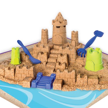 for Ages 3 and Kinetic Sand Beach Sand Kingdom Playset with 3lbs of Beach Sand
