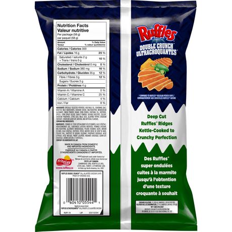 Ruffles Double Crunch Jalapeño Cheddar Potato Chips | Walmart Canada