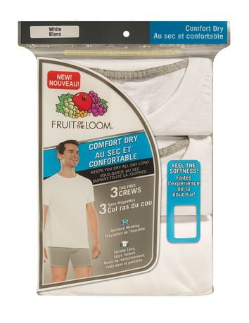 Fruit of the Loom Men’s Crew Tee – Pack of 3 - Pack of 3 | Walmart Canada