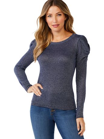 Sofia Jeans by Sofia Vergara Women's Gathered Sleeve Sweater | Walmart ...