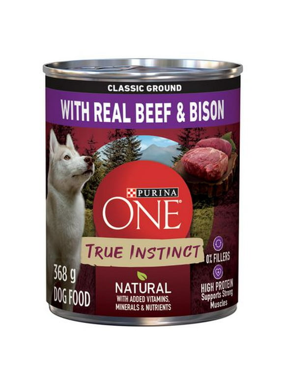 Purina ONE SmartBlend True Instinct Beef & Bison, Wet Dog Food 368g, 368 g