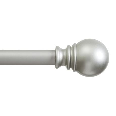 Mainstays 30 84 Adjustable Decorative Curtain Rod 1 Diameter Silver   6000201649499 