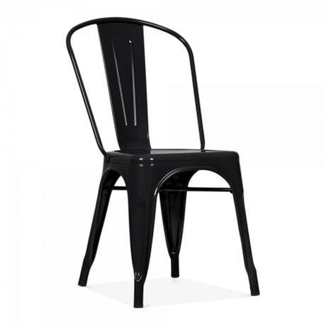 Chaise de côté Tolix de Nicer Furniture en noir