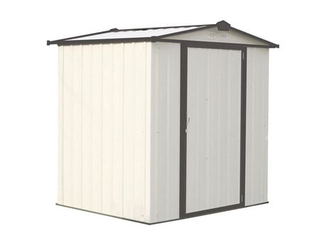 EZEE Shed Steel Storage 6 X 5 Ft. Galvanized Low Gable Cream With ...