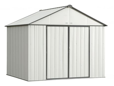 arrow ezee shed steel storage 8x7 ft galvanized charcoal