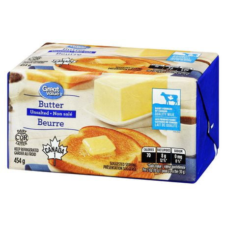 Buy Great Value Unsalted Butter Online | Walmart Canada