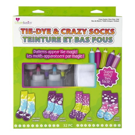 Kit de tie-dye et chaussettes folles Create Basics