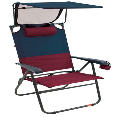 RIO Gear Hi-Boy Aluminum Canopy Chair - Charcoal/Oxblood
