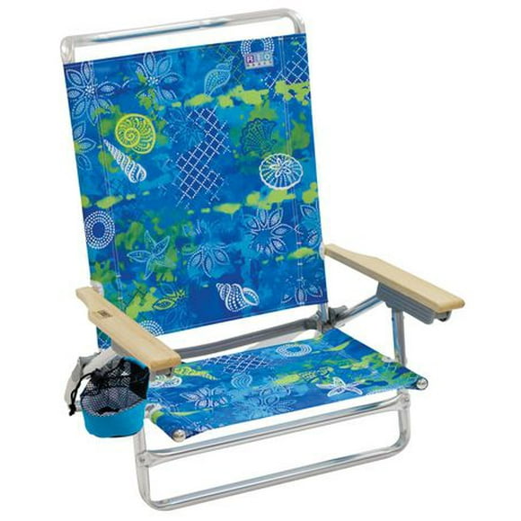 RIO Beach Classic 5-Position Lay-Flat Beach Chair - Baja Boho Shells