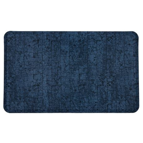 Salten Sea Blue Polyester Kitchen Mat 18x30