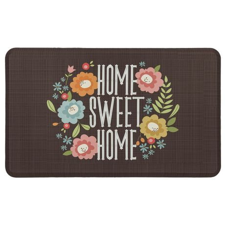 Home Sweet Home Multi Polyester Kitchen Mat 18x30