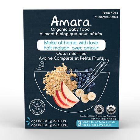 Amara Avoine et baies Aliments biologiques pour bébés Aliment biologique pour bébés