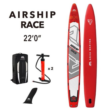 Aqua Marina - AIRSHIP RACE 22' Team Inflatable Stand Up Paddle Board (iSup)