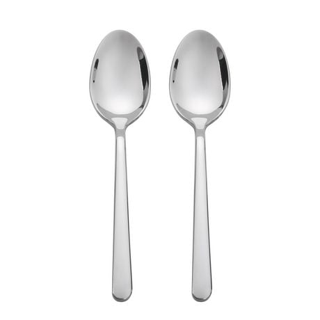 HomeTrends 2pc Forged Stainless Steel Dinner Spoons Silver, HT 2PC SS Spoons