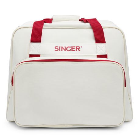 SINGER® Universal Canvas Tote Bag, Cream/Red