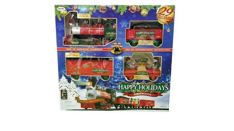 happy holidays express train set