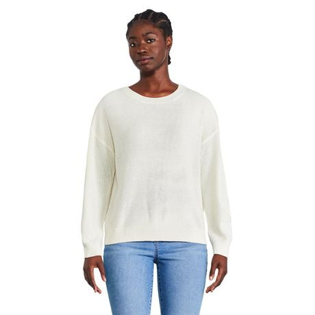 Walmart crew neck hot sale sweater women's