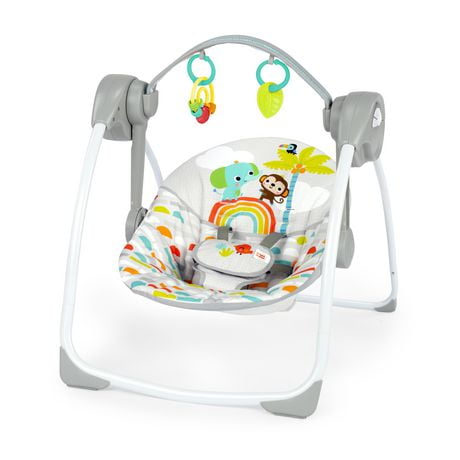 Bright Starts Playful Paradise Portable Swing, 0 - 9 months, max 20lbs