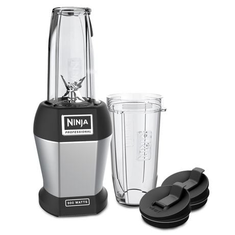 Ninja BL450C, Nutri Ninja Pro Single Serve Blender, Black/Silver, 900W, Nutrient Extraction