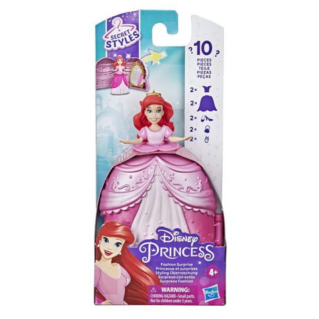 Disney Princess Secret Styles Fashion Surprise Ariel, Mini Doll Playset ...