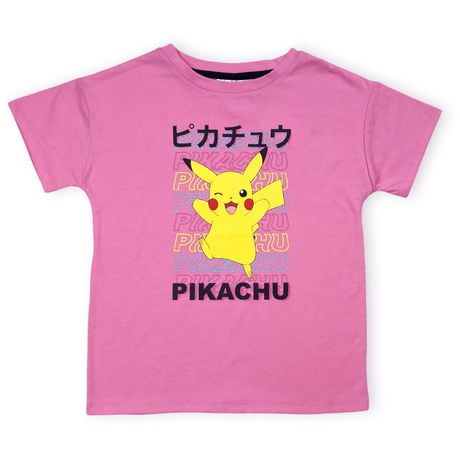 Pokemon Girl's short sleeve T-Shirt. This girls fashion top has a