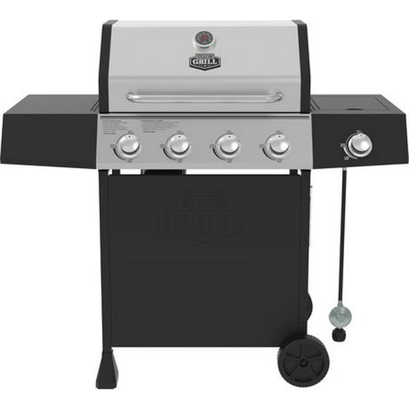 Expert Grill 4 Burner Propane Gas Grill with Side Burner and Stainless Steel Lid