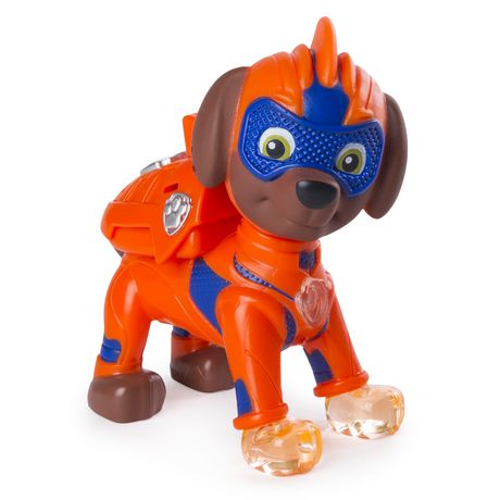 PAW Patrol - Mighty Pups Zuma Figure with Light-up Badge And Paws, for ...