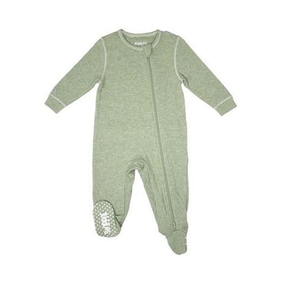 Juddlies Designs - Newborn, Baby, Toddler - Breathe-Eze Collection Sleeper - Cotton - Olive Fleck