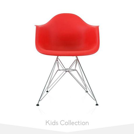 red bucket chair