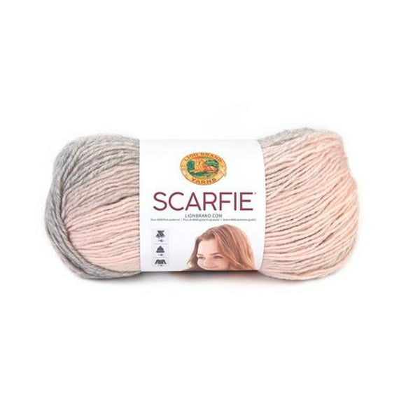 Lion Brand Yarn Scarfie Pink/Silver 826-225H Chunky Wool Blend Yarn, Lion Brand Yarn Scarfie Pink/Silver 826-225H 31032182